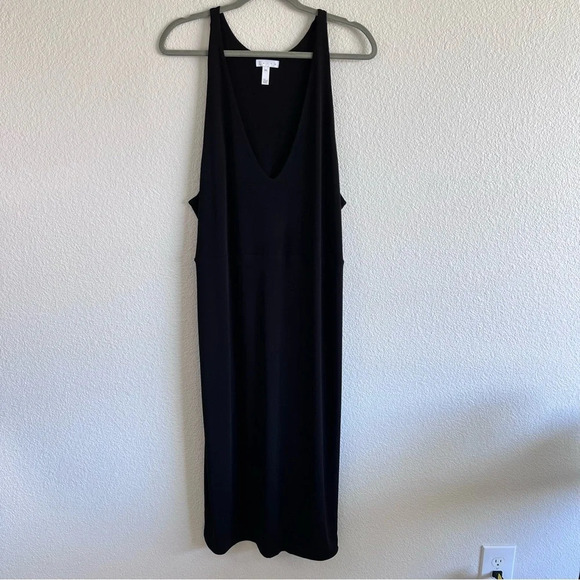 Leith Women’s Black Sleeveless Polyester Blend Dress - Picture 1 of 11